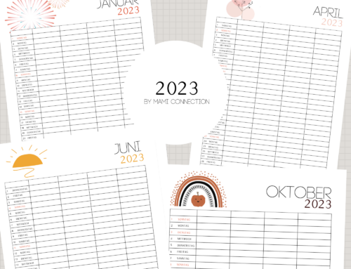 Unser Familienplaner 2023 | Printable mit vier Spalten als Download